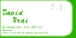 david urai business card